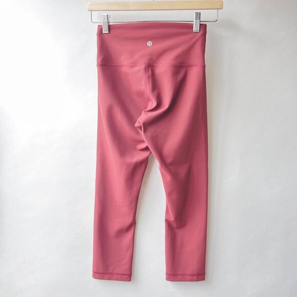 Lululemon Wunder Train Highrise crop leggings, Savannah red, Size 6 B159 - Picture 4 of 9